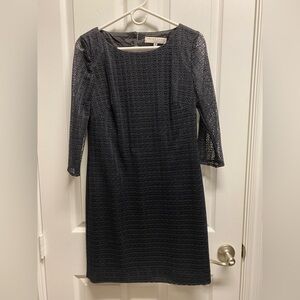 Trina Turk Black Lace Long Sleeve Dress LBD Long Sleeve Cocktail Size 4